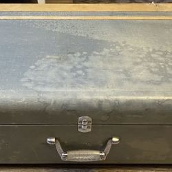 Wheary Vintage Teal & Tan Hardside Suitcase Luggage 30" D4 Good Condition Used