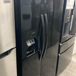 Black Side By Side Fridge