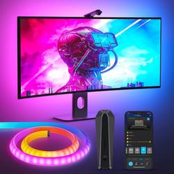 Govee RGBIC Monitor Backlight, Smart Gaming Light for 24"-32" PC, DreamView G1 LED Neon Strip Light with Camera, Support 2.4G Wi-Fi with 4 Game Modes 