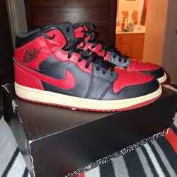 Nike Air Jordan 1 Mid Banned 2020 Sz 14