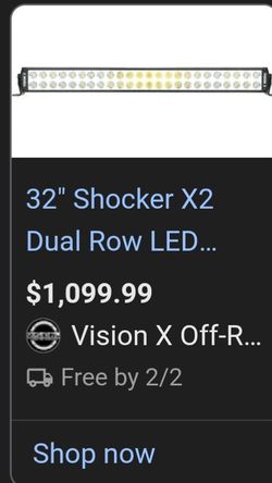 32-in Vision X LED Dual Row Light Bar For Side By Side Can-Am Polaris Kawasaki Honda