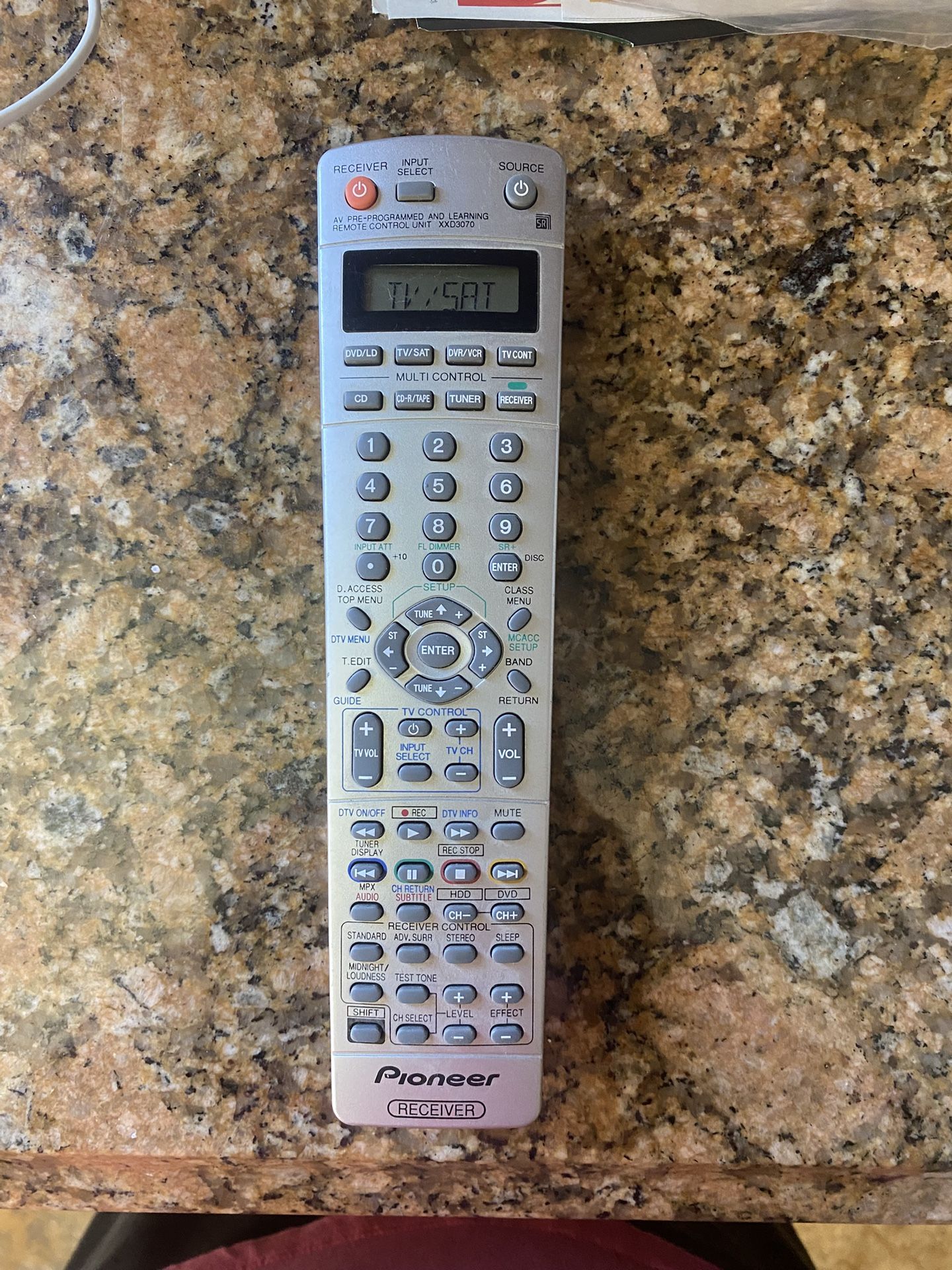 Pioneer Receiver Remote Control Xxd3070   $20