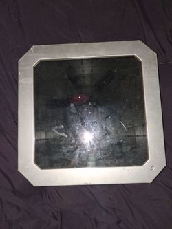 Square Silver Framed Mirror