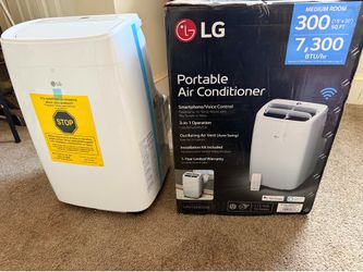 LG 7,300 BTU Smart Portable Air Conditioner with Dehumidifier Function and LCD remote