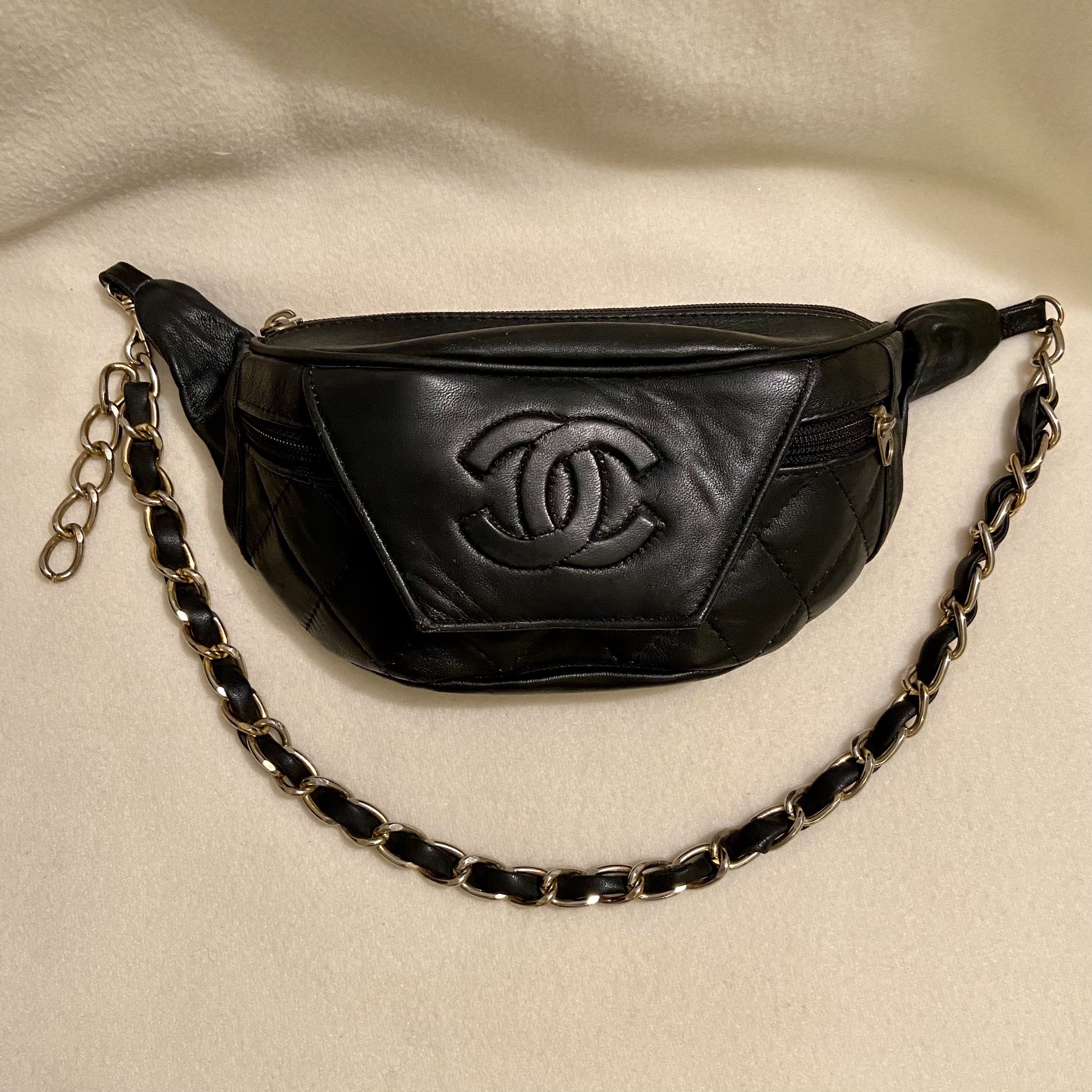 RARE Vintage Leather Fanny Pack Waist Bum Bag