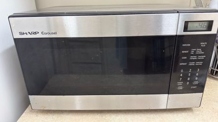 Sharp Carousel Stainless Steel Microwave