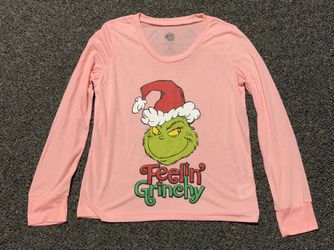 Women’s small the grinch pink Christmas shirt 