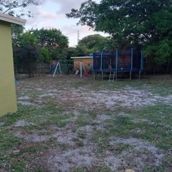 Trampoline And Swings 