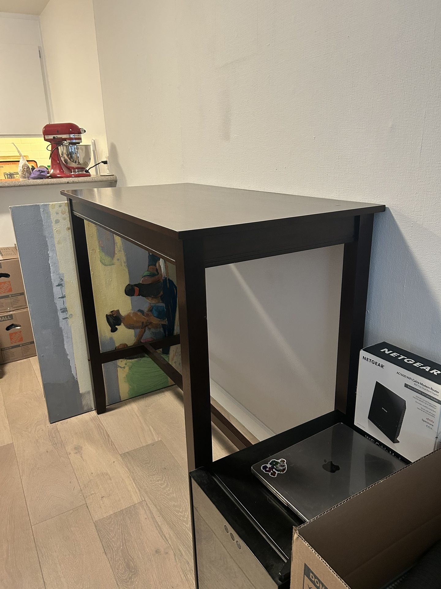 High top brown table