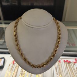 10k Solid Gold Rope Chain 84.6 Grams 24 Long Layaway Available 10%dwon  If You Interested Please Make Sure You Ask For Maribel Thank You 