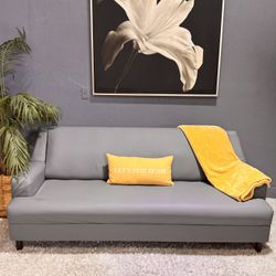 Nice Grey Faux Leather Couch