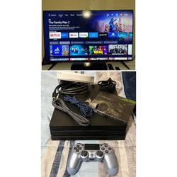 PS4 Pro & 50” Hisense 4K smart TV