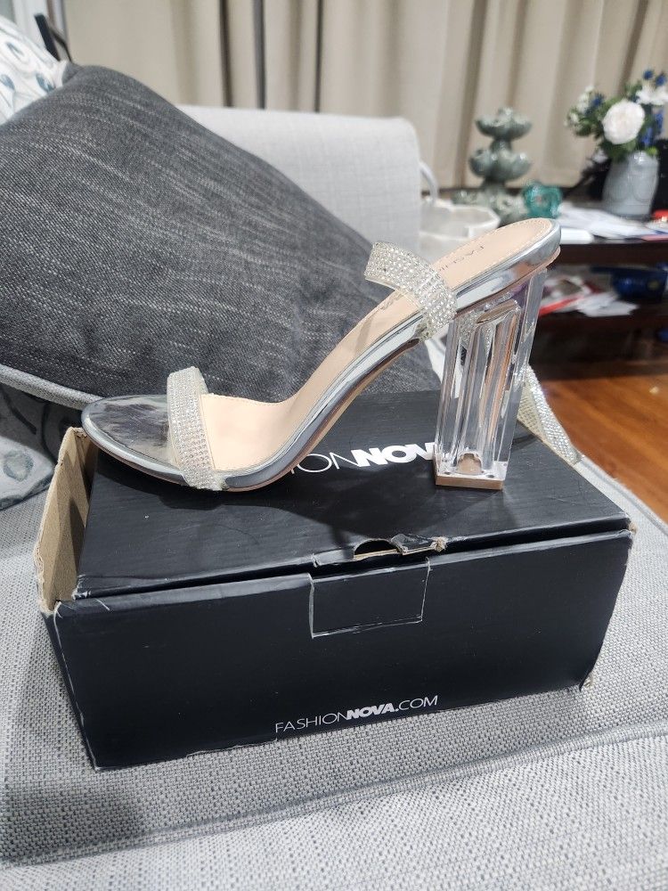 Clear Rhinestone Heels