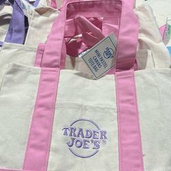 Trader Joe’s mini pastel tote bags !