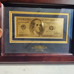 Real Gold 100$ Bill 