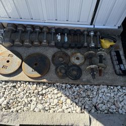 Dumbbells And Weights Selling All Together 