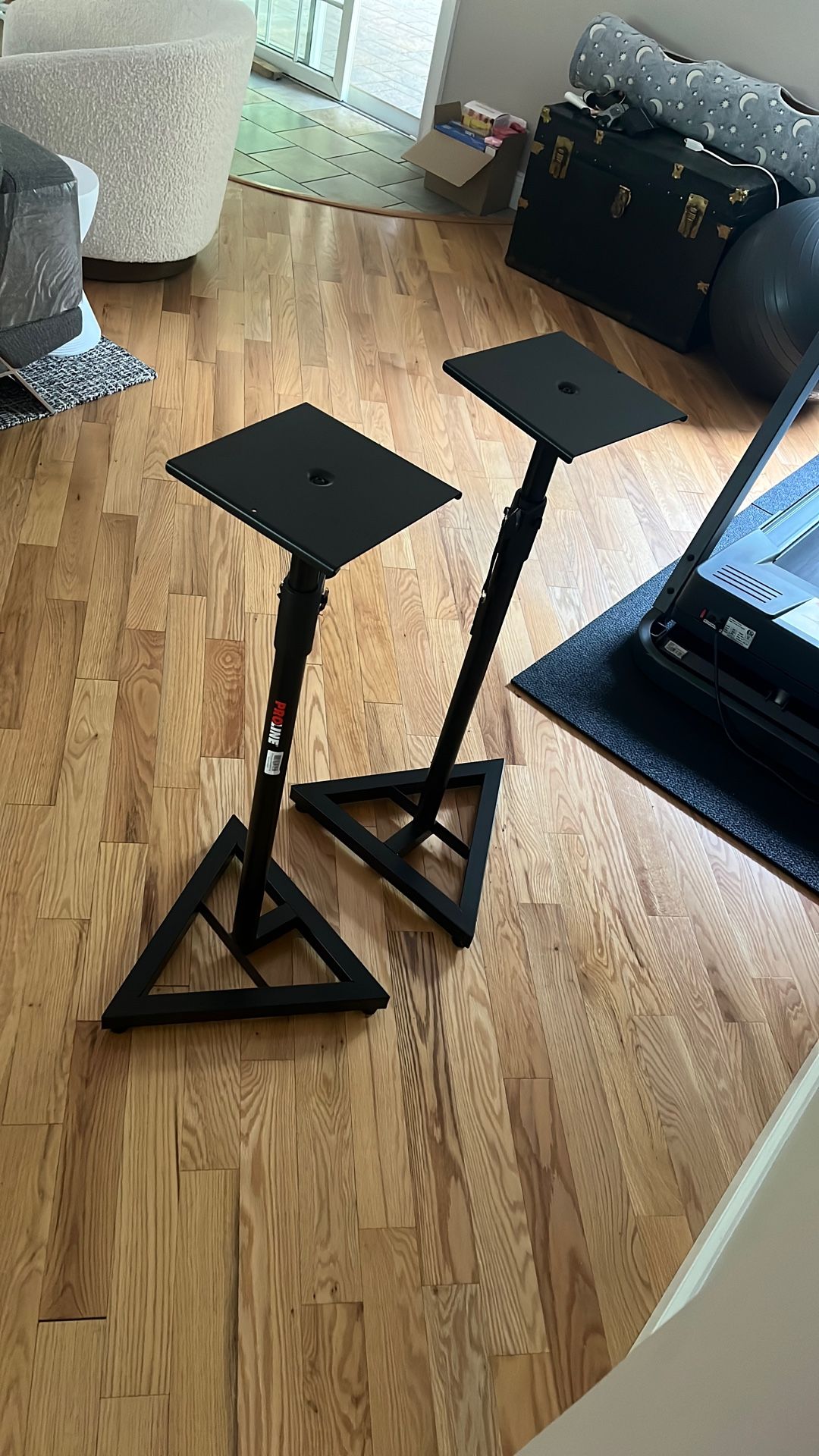 Proline PL6000P Adjustable Studio Monitor Stand - Pair Black
