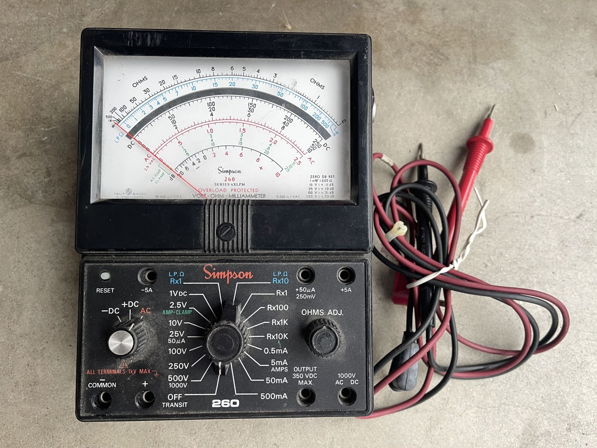 Vintage Simpson Analog Multi Meter (Series 6)