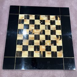 24” Lacquered Inlaid Wood, Reversible Chess / Backgammon Board (bought in Milan, Italy)