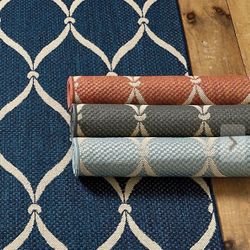 NEW Palmetto Indoor/Outdoor Rug - 5.3 x 7.7 feet - By Ballard Designs -See My Items