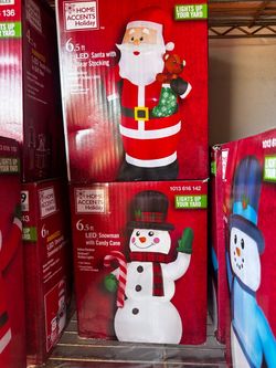 Home Accents Holiday 6.5 ft LED Santa Inflatable