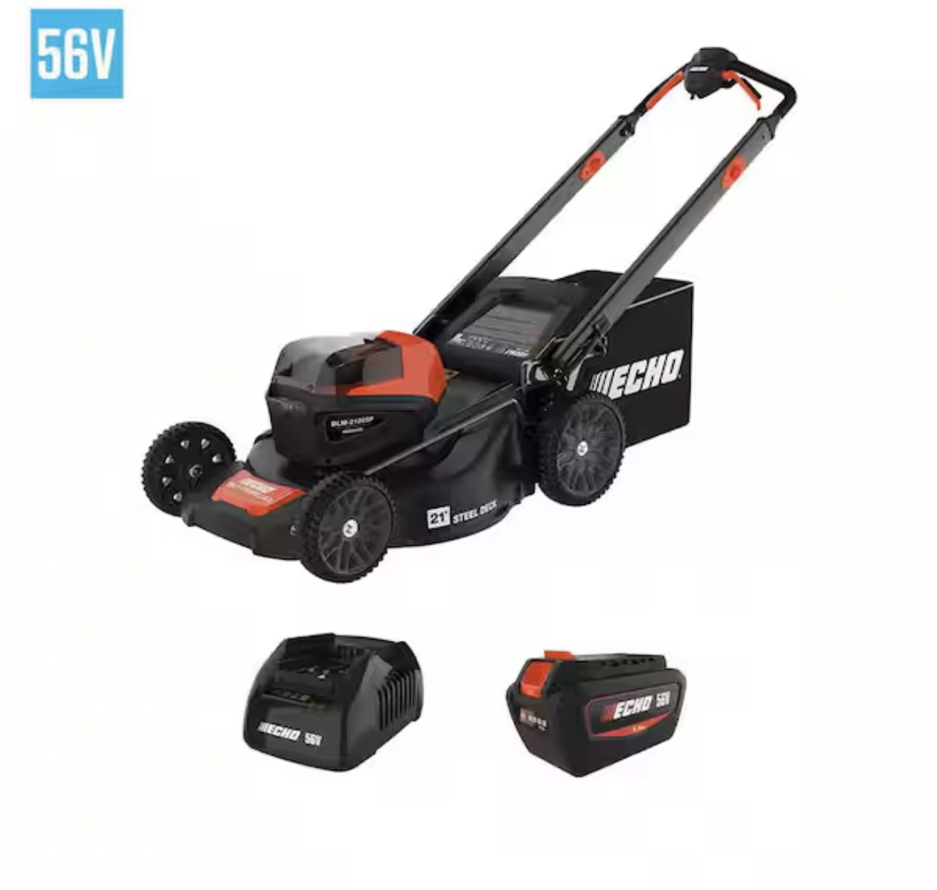 ECHO 56V 21 in. Cordless Battery Walk Behind Self-Propelled Lawn Mower with 5.0Ah Battery and Charger