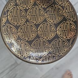 Japanese Brass and Porcelain Saucer