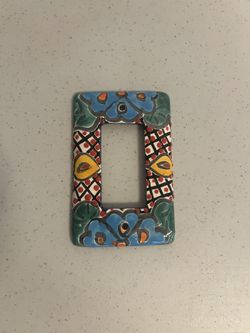 Mexican Ceramic Rocker Switch Plate