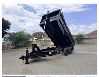 7x16 Iron Bull DTB Dump Trailer | 48" Sides | 14,999 LB GVWR | Telescopic Hoist