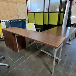 Used L-Shaped Desk Set / Front Desk