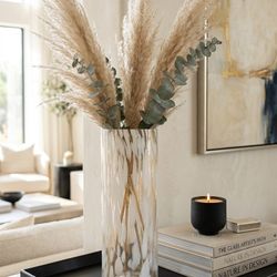 Glass Tall Vase Home Decor Great Condition 