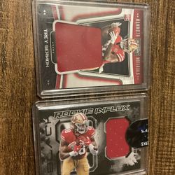 2 Trey Sermon 2021 Rookie Jersey Patch Serial Numbered SP Football Cards San Francisco 49ers