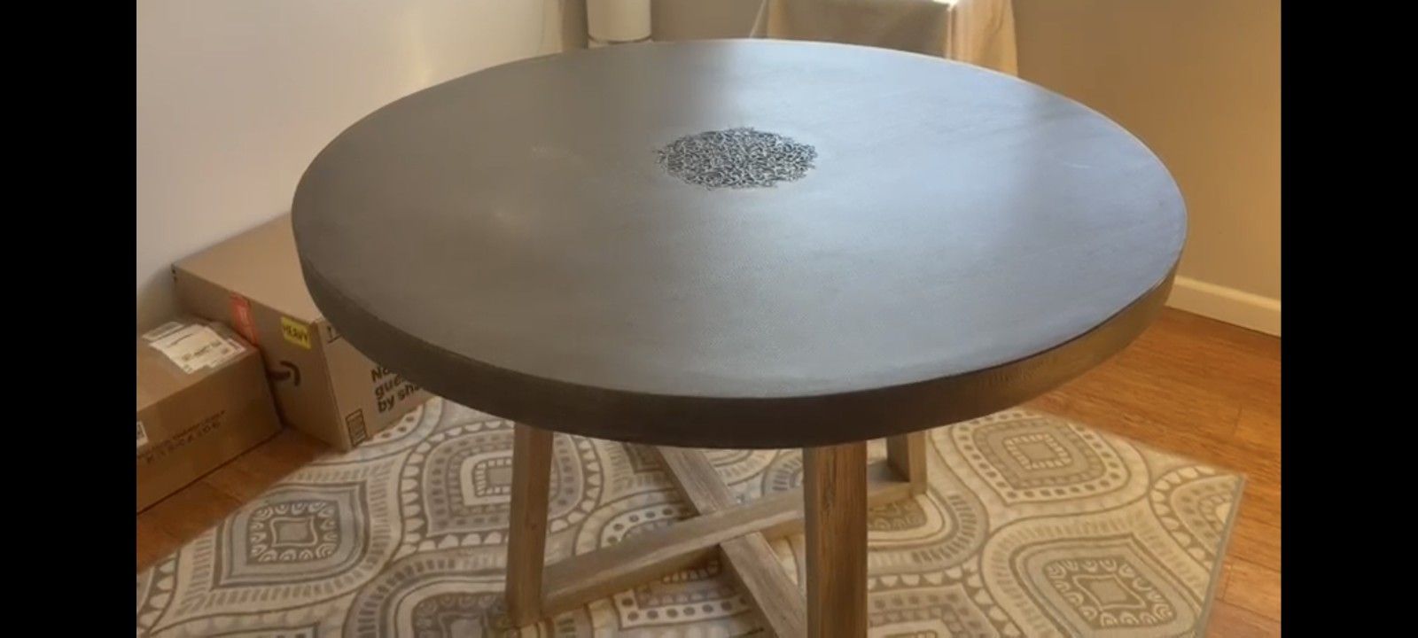 Pretty Decorated Round Dining Table