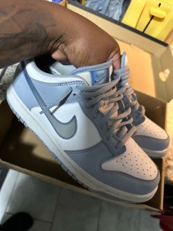 Nike Dunk Low Blue and White Sneakers- 6.5 kids