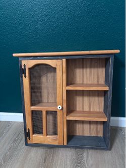 Solid wood trinket shelf