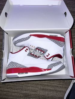 Red Cardinal Jordan 3 Size 12