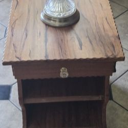 Custom Made Mahogany Lamp End Table