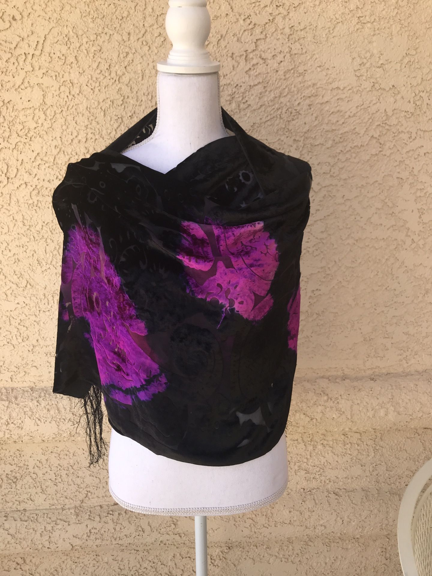 Burnout Velvet Scarf