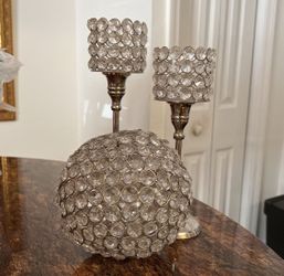 Glass Candle Holder And Center Piece