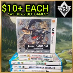 Nintendo 3DS Wii U Game Lot Fire Emblem Awakening Pokemon Smash Pikmin 3
