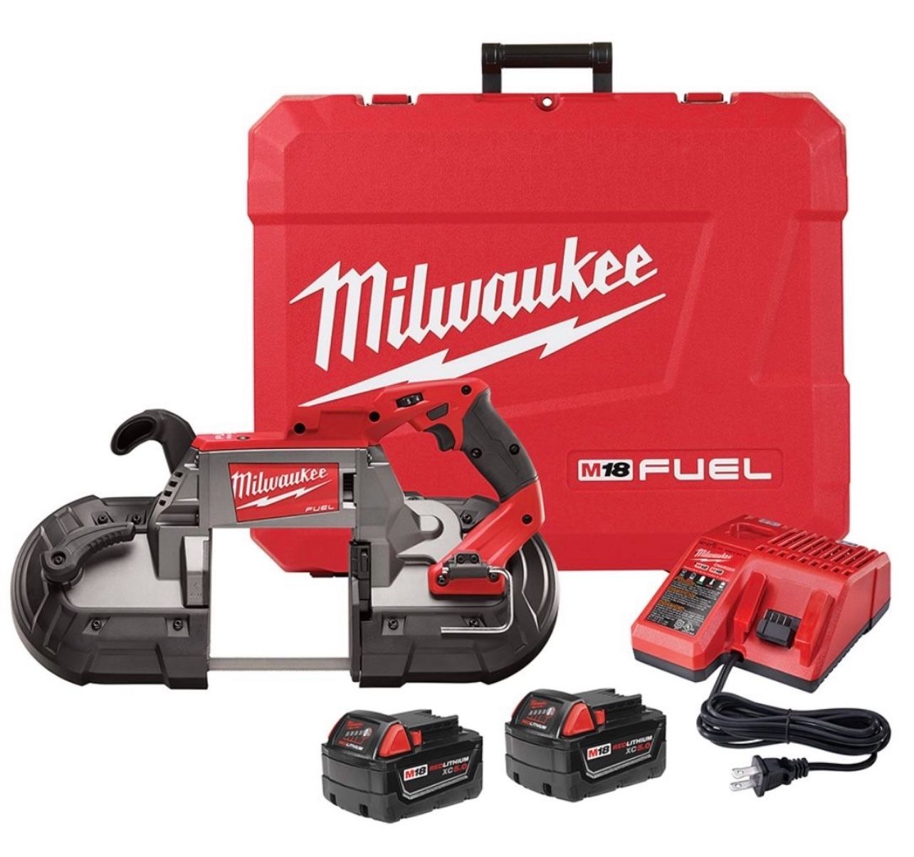 Milwaukee M18 Fuel Brushless Deep Cut Bandsaw Kit.   Kit de sierra de cinta de corte profundo sin escobillas Milwaukee M18 Fuel