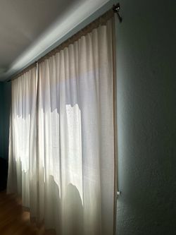 White window curtains / White curtains