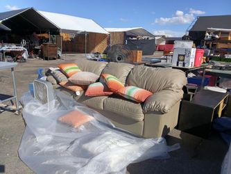 Tan Leather Sofa Couch