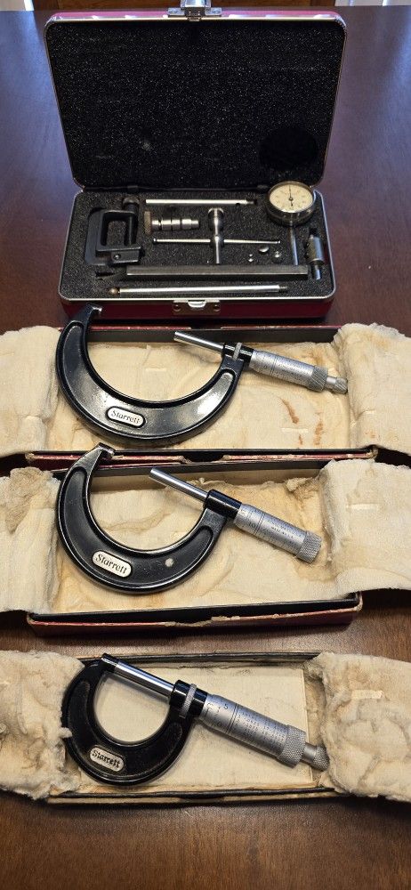 Starrett Satin Chrome Micrometers