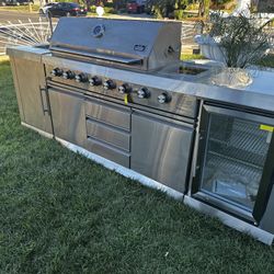 brand New Patio Kitchen Island Barbecue Grill Stainless Steel In Box