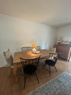 Hard wood rectangular dining table