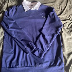 Long Sleeve Polo Shirt w/collar attached 