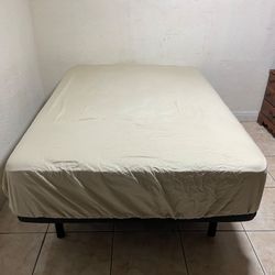 Full Size Platform Bed with Pillow Top Mattress