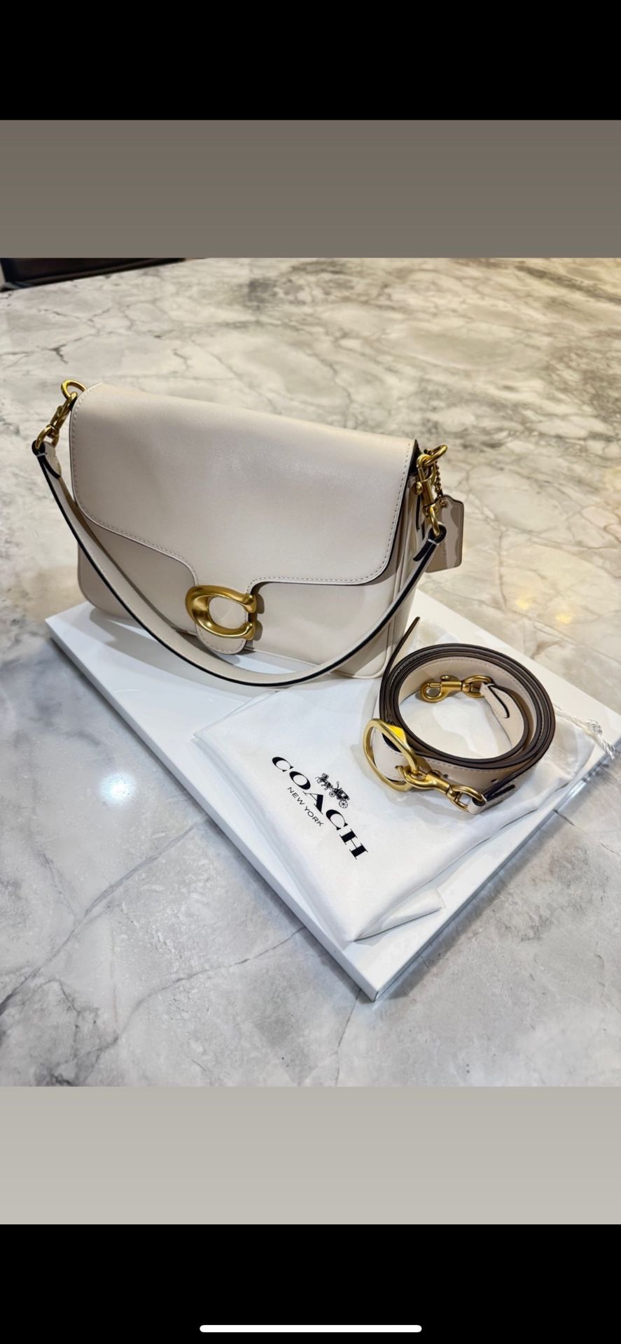 BRAND NEW Coach Shoulder Tabby Bag Chalk Color