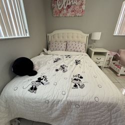 Pottery Barn Blythe Headboard With Full Metal Bed Frame